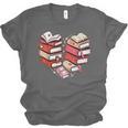 Book Lover Heart Shape Reading Librarian Valentine Men Women Unisex Jersey T-Shirt
