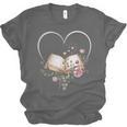 Book Lover Heart Shaped Reading Art Librarian Unisex Jersey T-Shirt