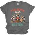 Book Lover Racoon Reading Bookish The Book Was Better Unisex Jersey T-Shirt