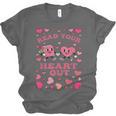 Book Lover Read Your Heart Out Teacher Valentines Unisex Jersey T-Shirt