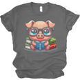 Book Lover Reading Pig Unisex Jersey T-Shirt