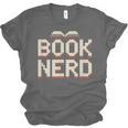 Book Nerd Retro Pixel Reading Librarian Aesthetic Unisex Jersey T-Shirt