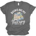 Book Are My Therapy Aesthetic Bookish Reading Unisex Jersey T-Shirt