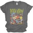 Graphic Book Worm Monster Horror Reading Book Lover Unisex Jersey T-Shirt