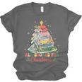 All Booked For Christmas Book Lovers Xmas Tree Lights Unisex Jersey T-Shirt