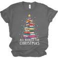 All Booked For Christmas Book Christmas Tree Lights Unisex Jersey T-Shirt