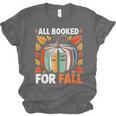 All Booked For Fall Book Pumpkin Autumn Thanksgiving Teacher Unisex Jersey T-Shirt
