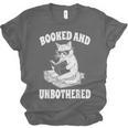 Booked And Unbothered Cat Reading Book Lovers Unisex Jersey T-Shirt Booked And Unbothered Cat Reading Book Lovers Unisex Jersey T-Shirt