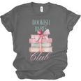 Bookish Babes Club Cute Pink Book Stack With Bow Unisex Jersey T-Shirt