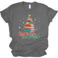 Books Make You Bright Christmas Librarian Book Lover Unisex Jersey T-Shirt