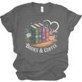 Books And Coffee Book Lover Bookish Green Book Theme Reading Unisex Jersey T-Shirt
