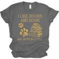 I Like Books And Dogs And Maybe 3 People Vintage Sayin Unisex Jersey T-Shirt