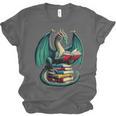 Books Dragon Reading Book Lover Unisex Jersey T-Shirt Books Dragon Reading Book Lover Unisex Jersey T-Shirt