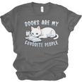 Books Are My Favorite People Cat With Coffee Mug Book Lovers Unisex Jersey T-Shirt Books Are My Favorite People Cat With Coffee Mug Book Lovers Unisex Jersey T-Shirt