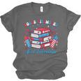 Books Fireworks And Freedom Independence Day Book Lover Unisex Jersey T-Shirt