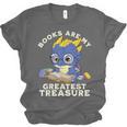 Books Are My Greatest Treasure Kawaii Dragon Reading Books Unisex Jersey T-Shirt