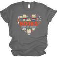 Books Heart Valentines Day Books Are My Love Language Unisex Jersey T-Shirt Books Heart Valentines Day Books Are My Love Language Unisex Jersey T-Shirt