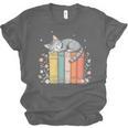 Books Lover Cute Sleepy Cat Relax Reading Vibe Unisex Jersey T-Shirt