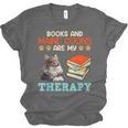 BOOKS AND MAINE COONS ARE MY THERAPY Main Coon Unisex Jersey T-Shirt