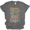 Books Plants And Coffee Growing Plant Gardening Planting Unisex Jersey T-Shirt Books Plants And Coffee Growing Plant Gardening Planting Unisex Jersey T-Shirt