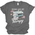 Books Are My Therapy Summer Reading Book Lovers Unisex Jersey T-Shirt