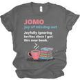 Books Saying JOMO Joy Of Missing Out For Bookworms Unisex Jersey T-Shirt Books Saying JOMO Joy Of Missing Out For Bookworms Unisex Jersey T-Shirt