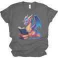 Bookworm Book Lover Women Girls Dragon Reading Unisex Jersey T-Shirt