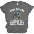 Born To Read Forced To Socialize Dragon Books Reading Unisex Jersey T-Shirt