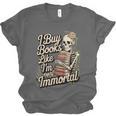 I Buy Books Like I'm Immortal Reader Meme Graphic Unisex Jersey T-Shirt I Buy Books Like I'm Immortal Reader Meme Graphic Unisex Jersey T-Shirt