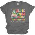 All Is Calm Said No Teacher Ever Book Christmas Tree Unisex Jersey T-Shirt