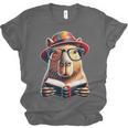 Capybara Bookworm Rodent Reading a Book Unisex Jersey T-Shirt
