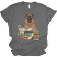 Capybara Glasses Reading Books Capybara Nerd Bookworm Unisex Jersey T-Shirt