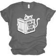 Cat Book Humor How To Train Your Human Unisex Jersey T-Shirt Cat Book Humor How To Train Your Human Unisex Jersey T-Shirt