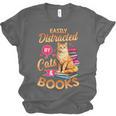 Cat Shirts For Women Book Lover Shirt Cats And Books Unisex Jersey T-Shirt