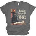 Cats And Books Book & Cat Lover Easily Distracted By Unisex Jersey T-Shirt Cats And Books Book & Cat Lover Easily Distracted By Unisex Jersey T-Shirt