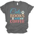 Cats Books And Coffee Unisex Jersey T-Shirt
