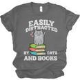 Cats And Books Read Reading Librarian Book Across America Unisex Jersey T-Shirt