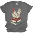 Chicken Books Back To School First Day Of School Boys Girls Unisex Jersey T-Shirt
