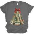 Christmas Book Tree Coquette Bow Xmas Reading Librarian Girl Unisex Jersey T-Shirt Christmas Book Tree Coquette Bow Xmas Reading Librarian Girl Unisex Jersey T-Shirt