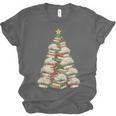 Christmas Book Tree Teacher Book Lover Xmas Librarian Unisex Jersey T-Shirt