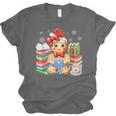 Christmas Gingerbread Man Reading Book Snowflake Teacher Unisex Jersey T-Shirt Christmas Gingerbread Man Reading Book Snowflake Teacher Unisex Jersey T-Shirt