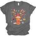 Christmas Librarian Reindeer Xmas Book Teachers Love Reading Unisex Jersey T-Shirt