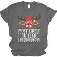 Christmas Matching Most Likely To Read A Book PJS Unisex Jersey T-Shirt