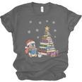 Christmas A Penguin Reading Book Snowflake Cocoa Hot Teacher Unisex Jersey T-Shirt Christmas A Penguin Reading Book Snowflake Cocoa Hot Teacher Unisex Jersey T-Shirt