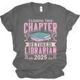 Closing This Chapter Retired Librarian 2025 Book Retirement Unisex Jersey T-Shirt
