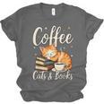 Coffee Cats And Books Lover For Women & Men Coffee Unisex Jersey T-Shirt Coffee Cats And Books Lover For Women & Men Coffee Unisex Jersey T-Shirt