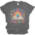 Color Our World Summer Reading 2025 Rainbow Art Book Unisex Jersey T-Shirt
