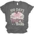 Coquette 100 Days Of Bows Books Reading 100th Day Of School Unisex Jersey T-Shirt
