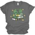 Coquette Bow Books St Patrick's Shamrock Bookworm Librarian Unisex Jersey T-Shirt