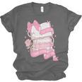 Coquette Reading Book Lover Pink Bow Bookish Mom & Daughter Unisex Jersey T-Shirt